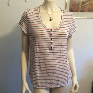 Large red, white,and blue top.  Very light and great for hot summer days.
